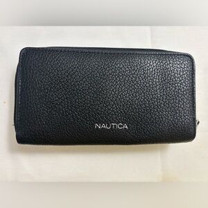 Nautica Black Textured Wallet